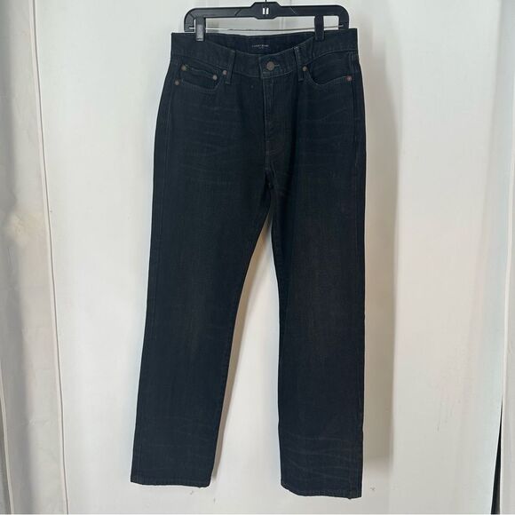 Lucky Brand Mens' Sz 32 X 32 Black 100% Cotton Straight Leg Zipper Fly Jeans